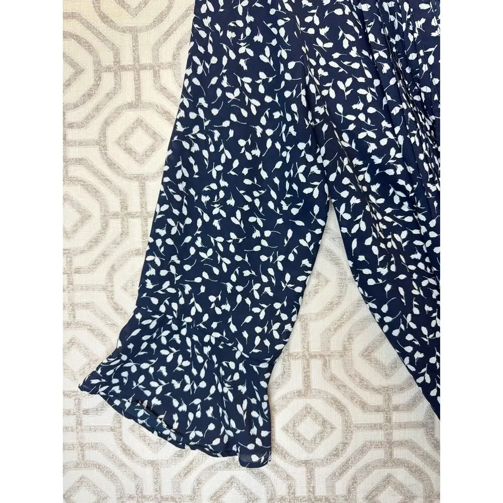 Style & Co Women's Printed‎ Pintuck Ruffle Sleeve Top size XL